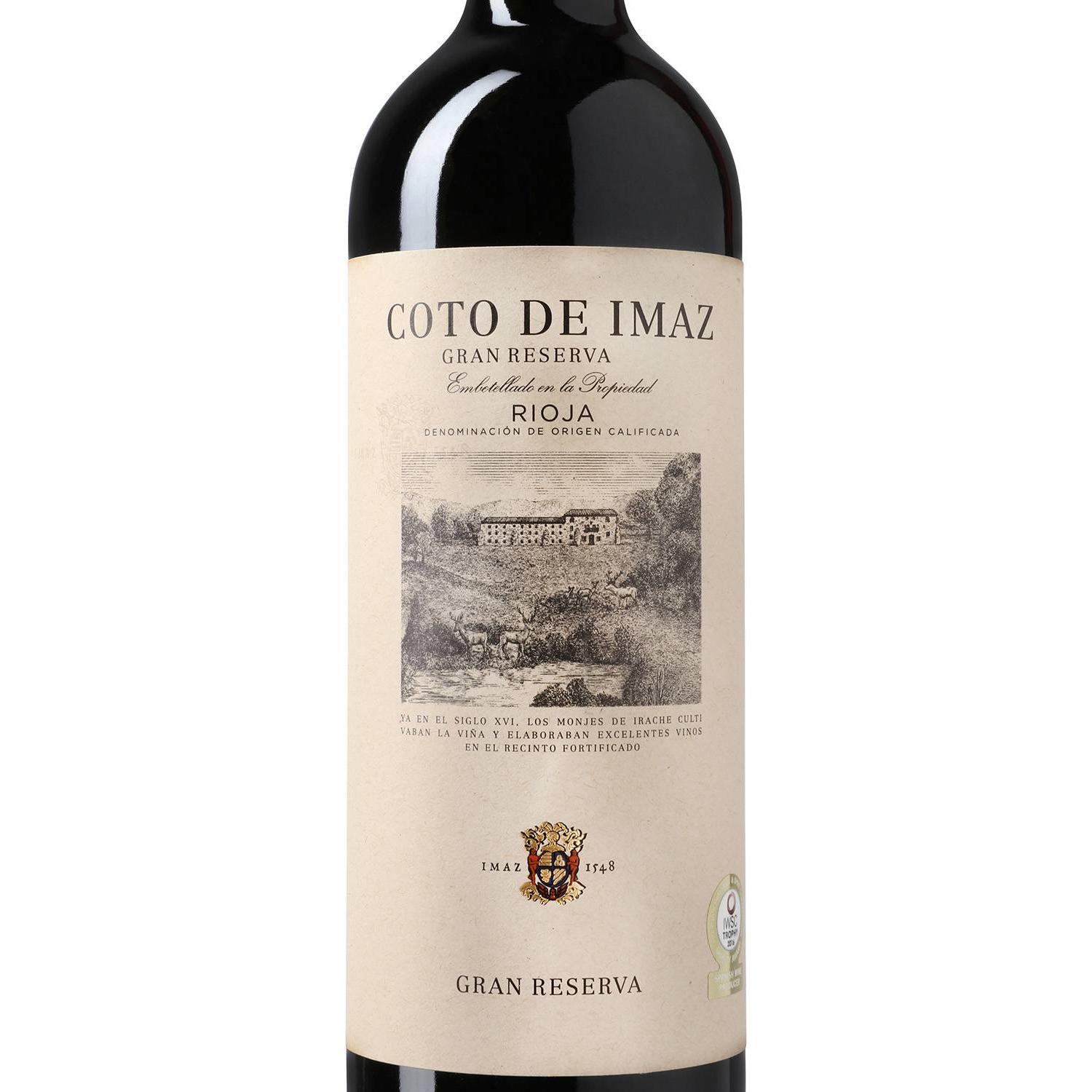 Vino D.O. Rioja tinto gran reserva Coto de Imaz 75 cl.