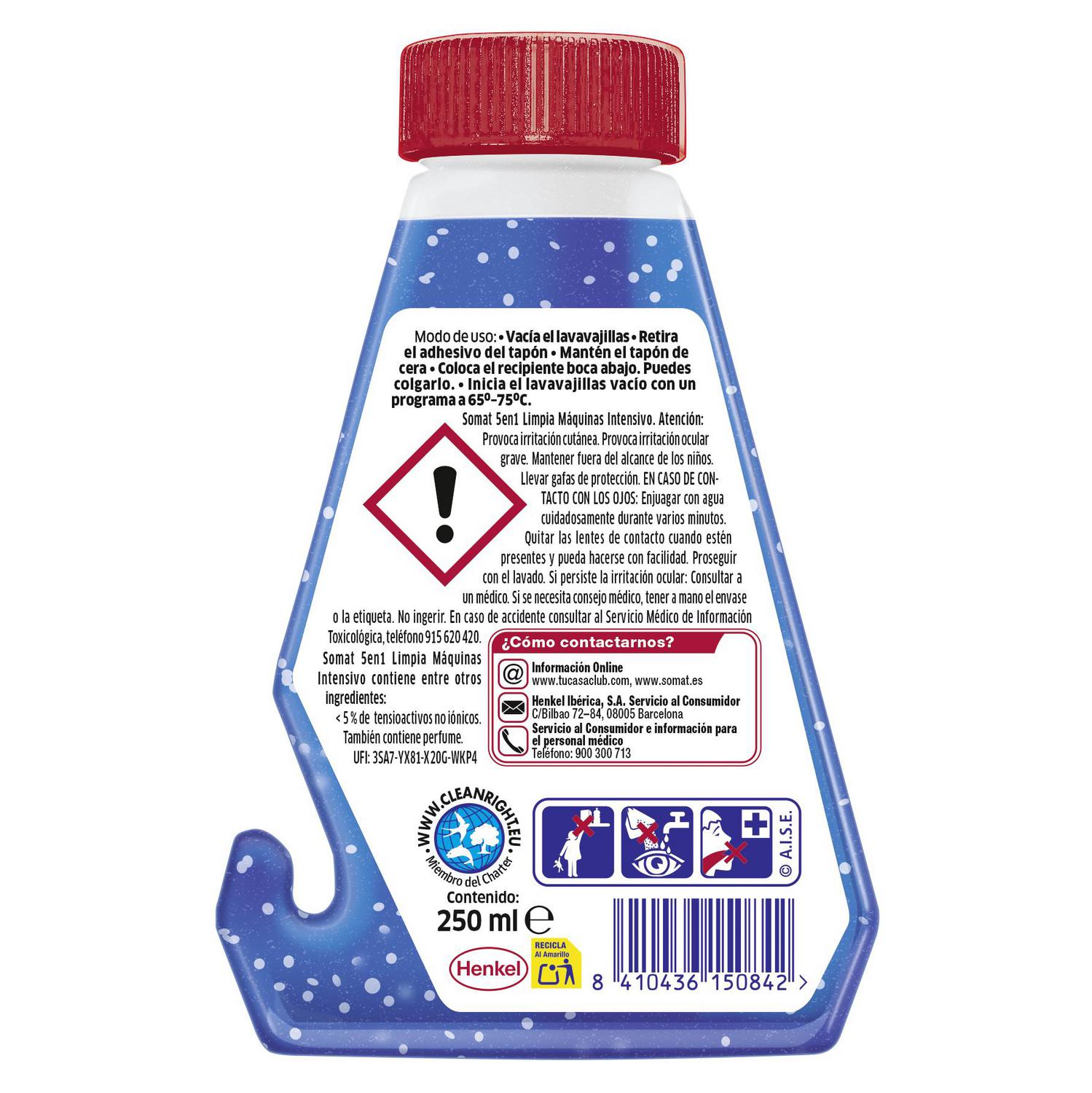Limpia máquinas intensivo Duo Power Experts Somat 250 ml.