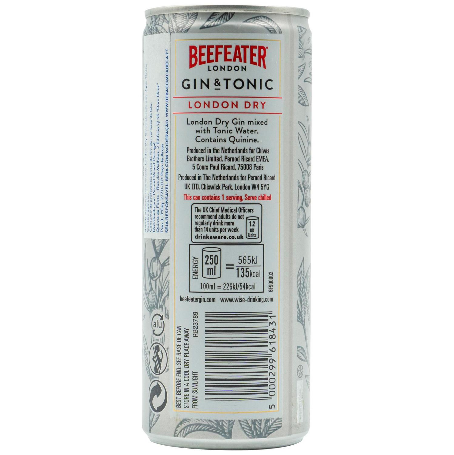 Gin-Tonic Beefeater lata 25 cl.