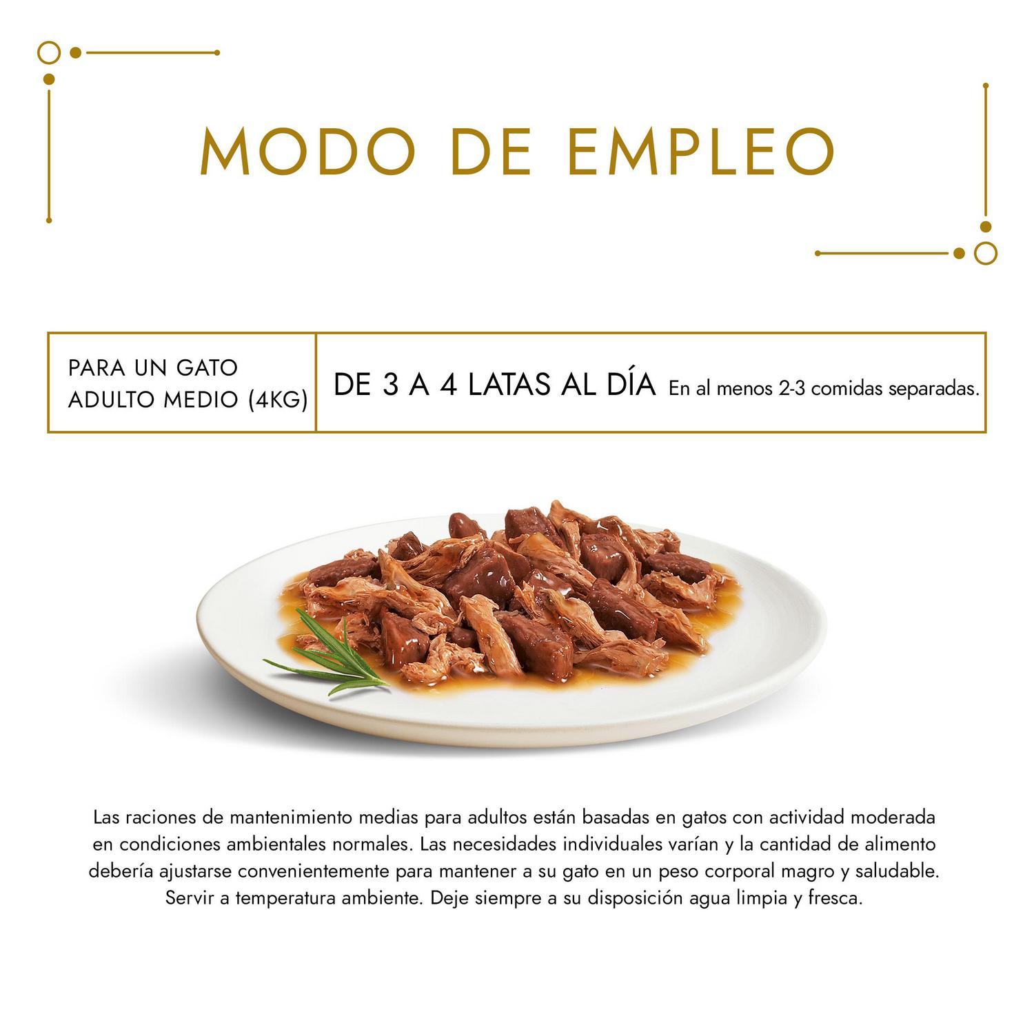 Comida húmeda para gato adulto Purina Gourmet Gold Doble Placer 8x85 g.