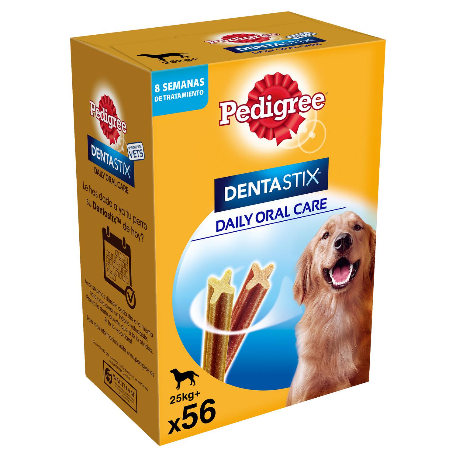 Snacks dental para perros grandes Pedigree Dentastix pack de 56 unidades