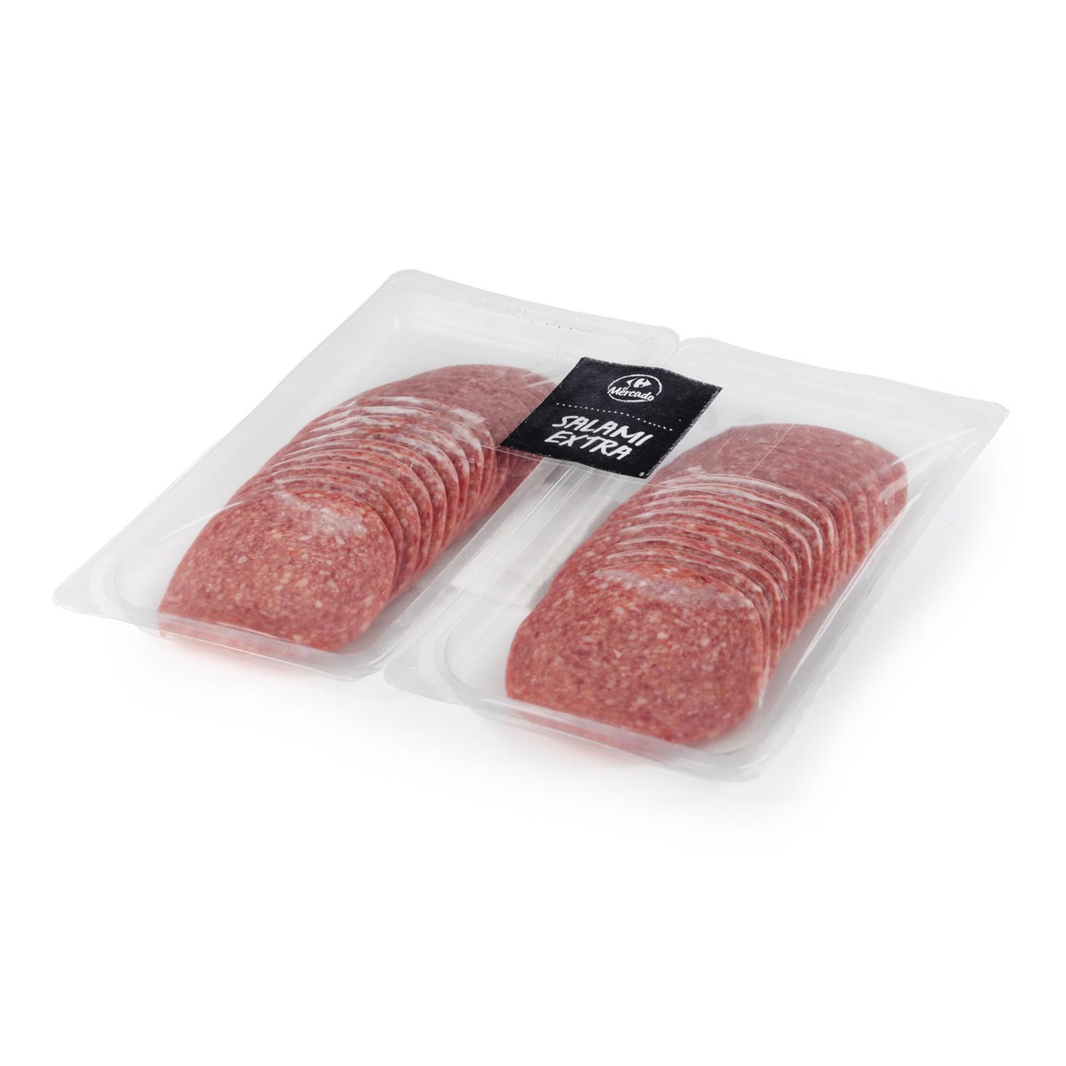 Salami extra en lonchas Carrefour El Mercado 2x120 g