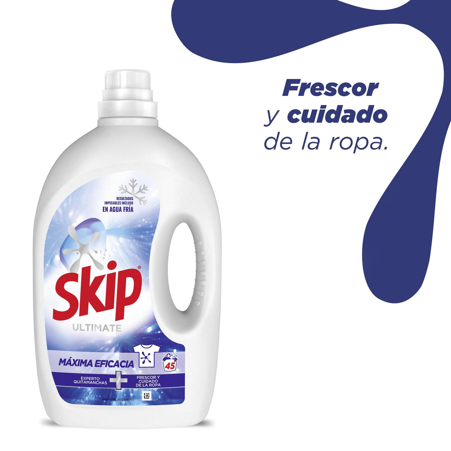 Detergente líquido Máxima Eficacia Skip 45 lavados.