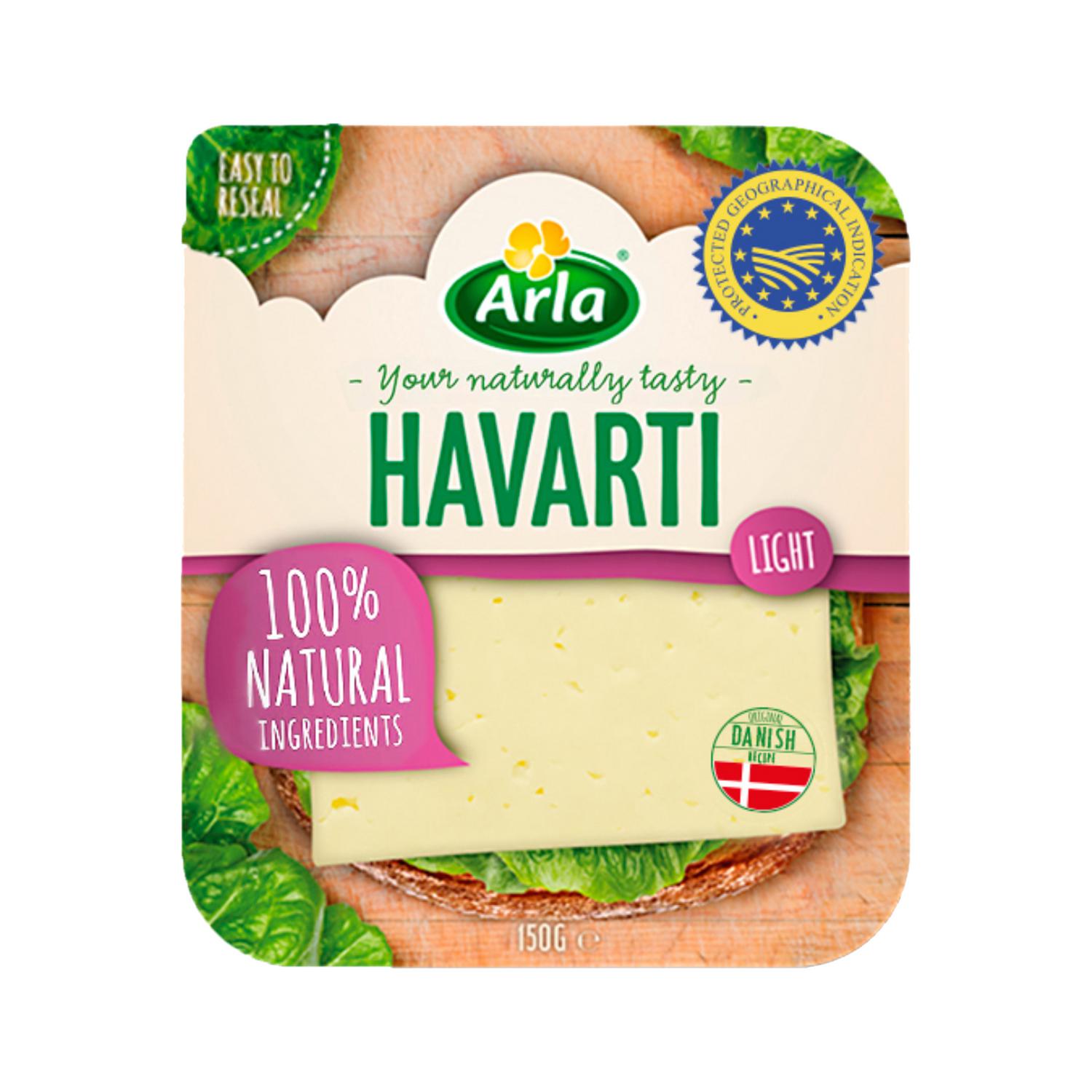 Queso havarti light en lonchas Arla 150 g.