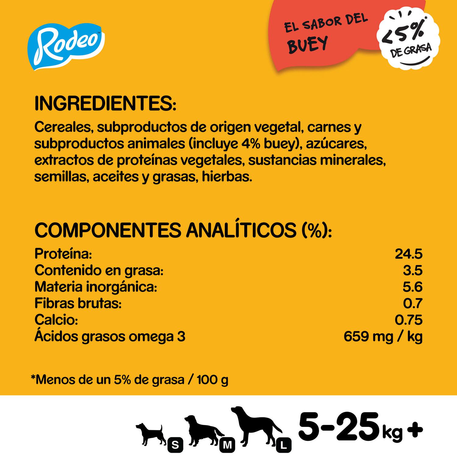 Snacks de buey para perro Pedigree Rodeo Duos 122 g.