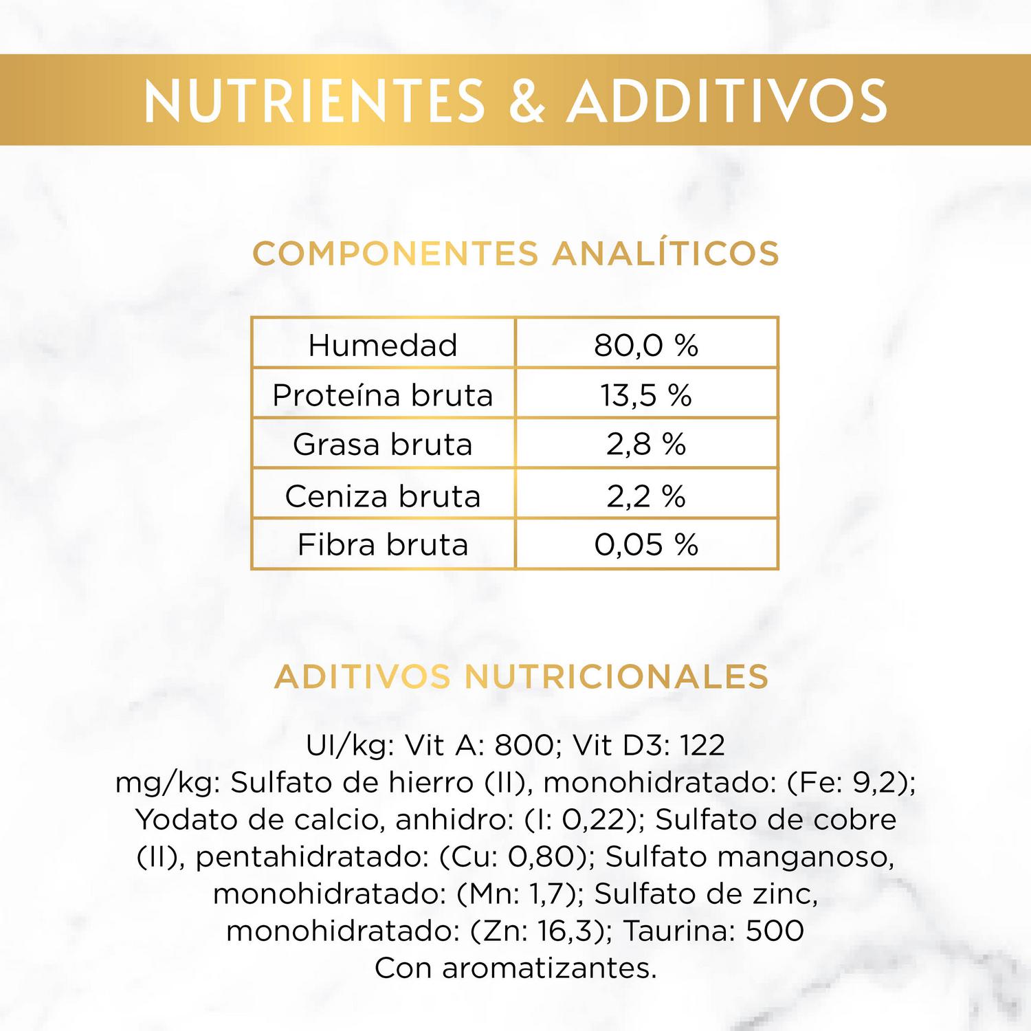 Comida húmeda de pescado y carne para gato adulto Gourmet 12x85 g