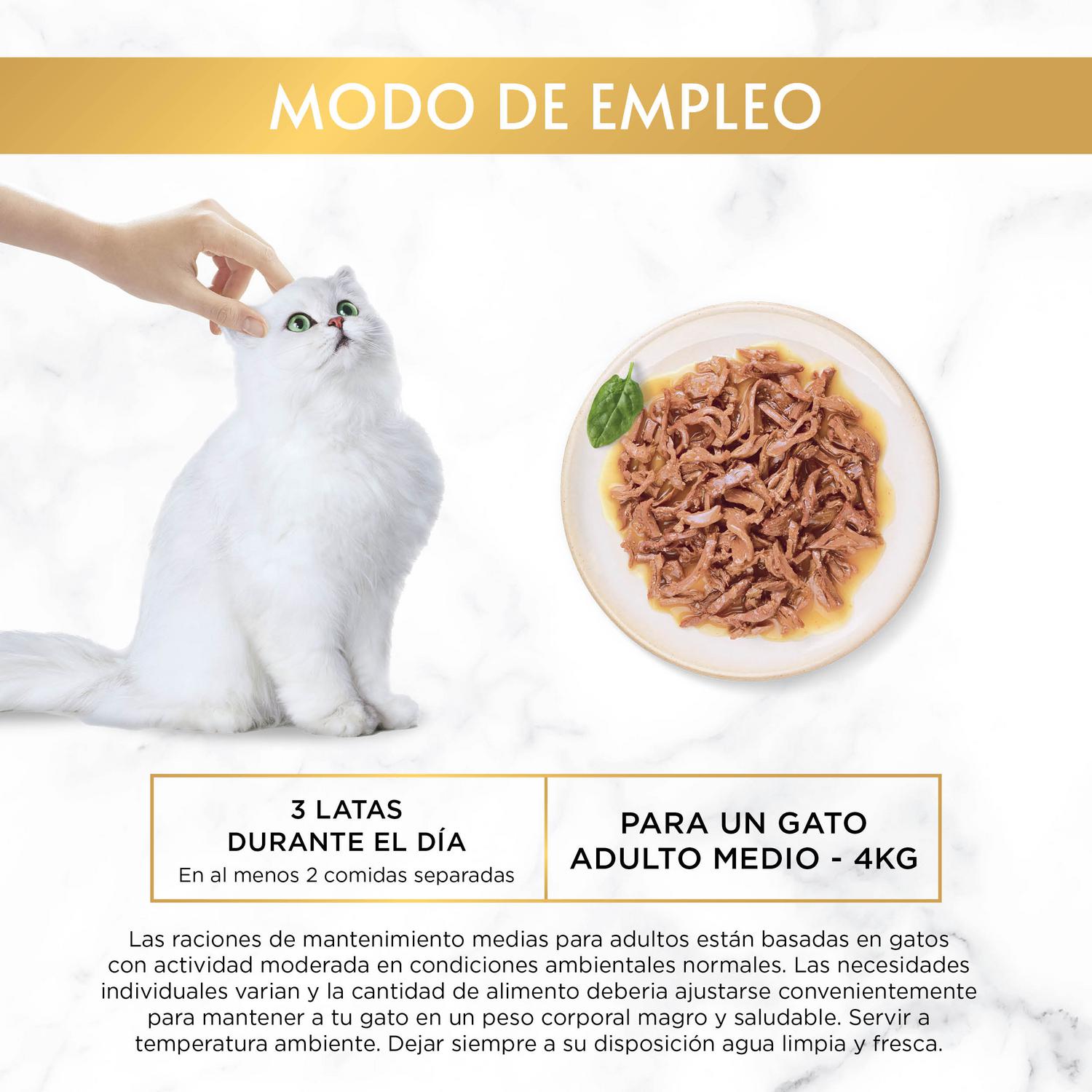 Comida húmeda de pescado y carne para gato adulto Gourmet 12x85 g