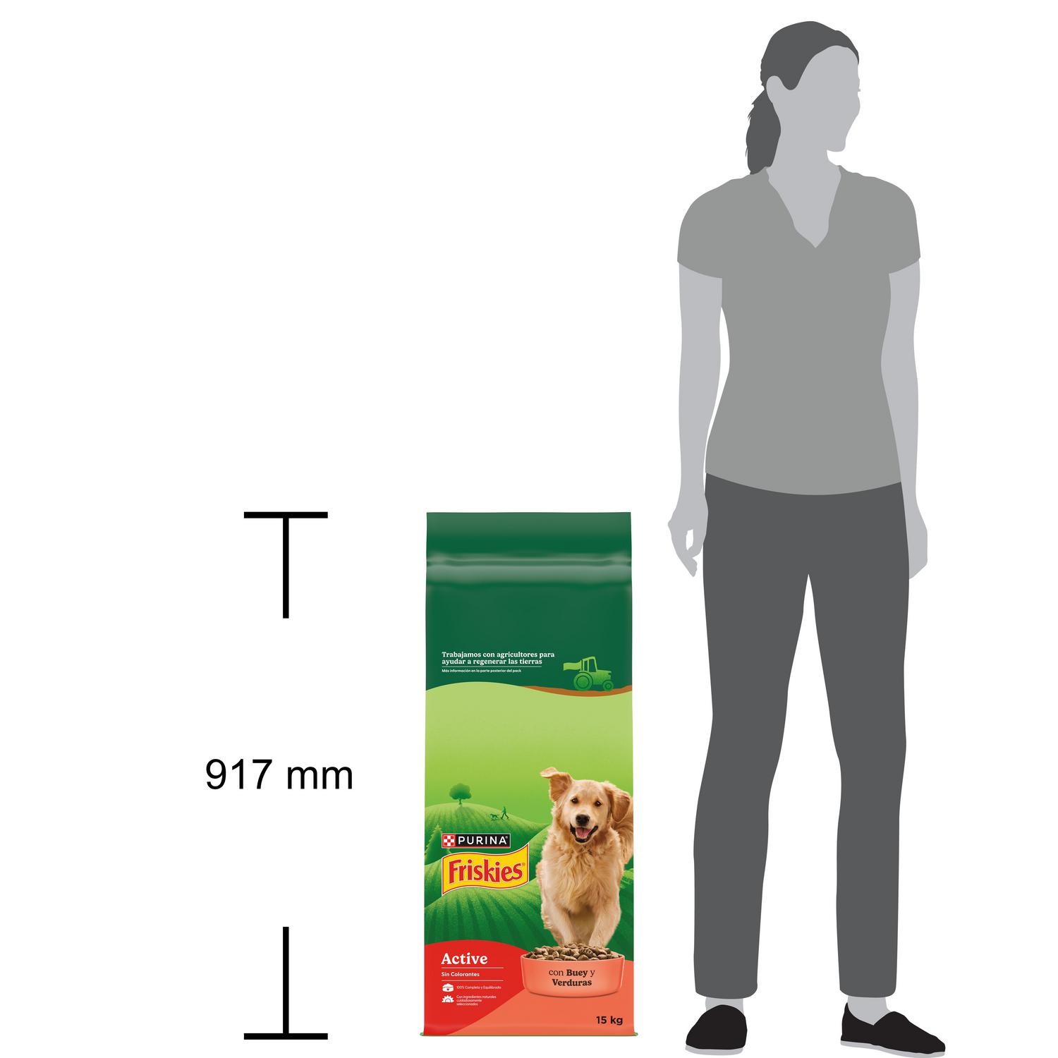 Pienso de buey para perro adulto Purina Friskies Vitafit Active 15 Kg.