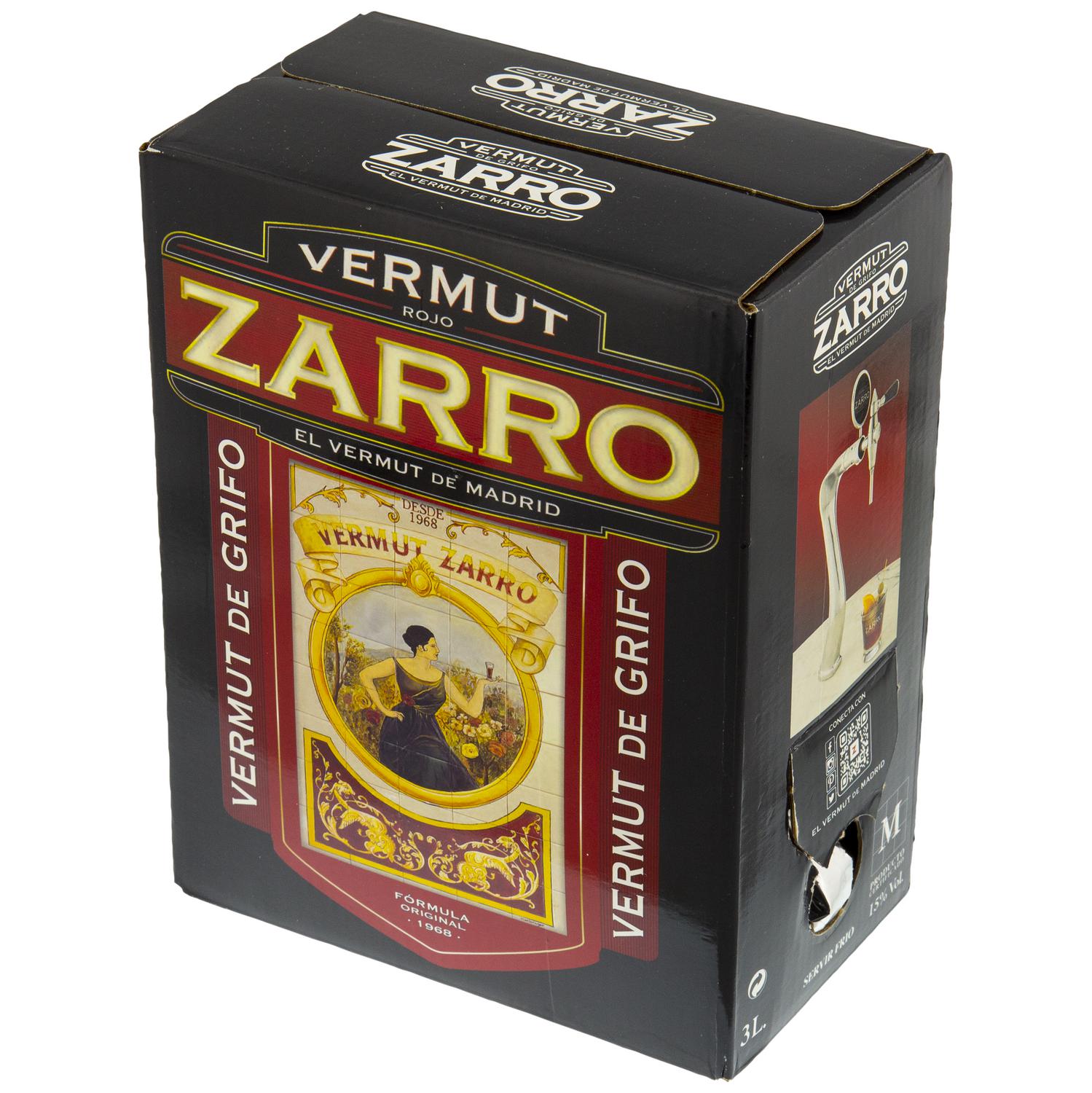 Vermut Zarro rojo de grifo 3 l.