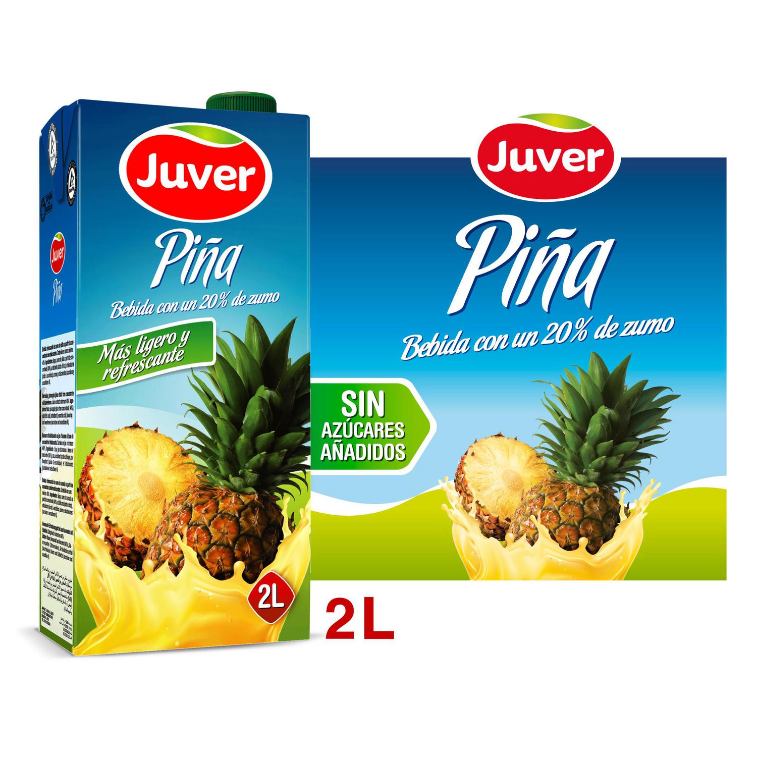 Bebida de fruta de piña Juver brik 2 l.