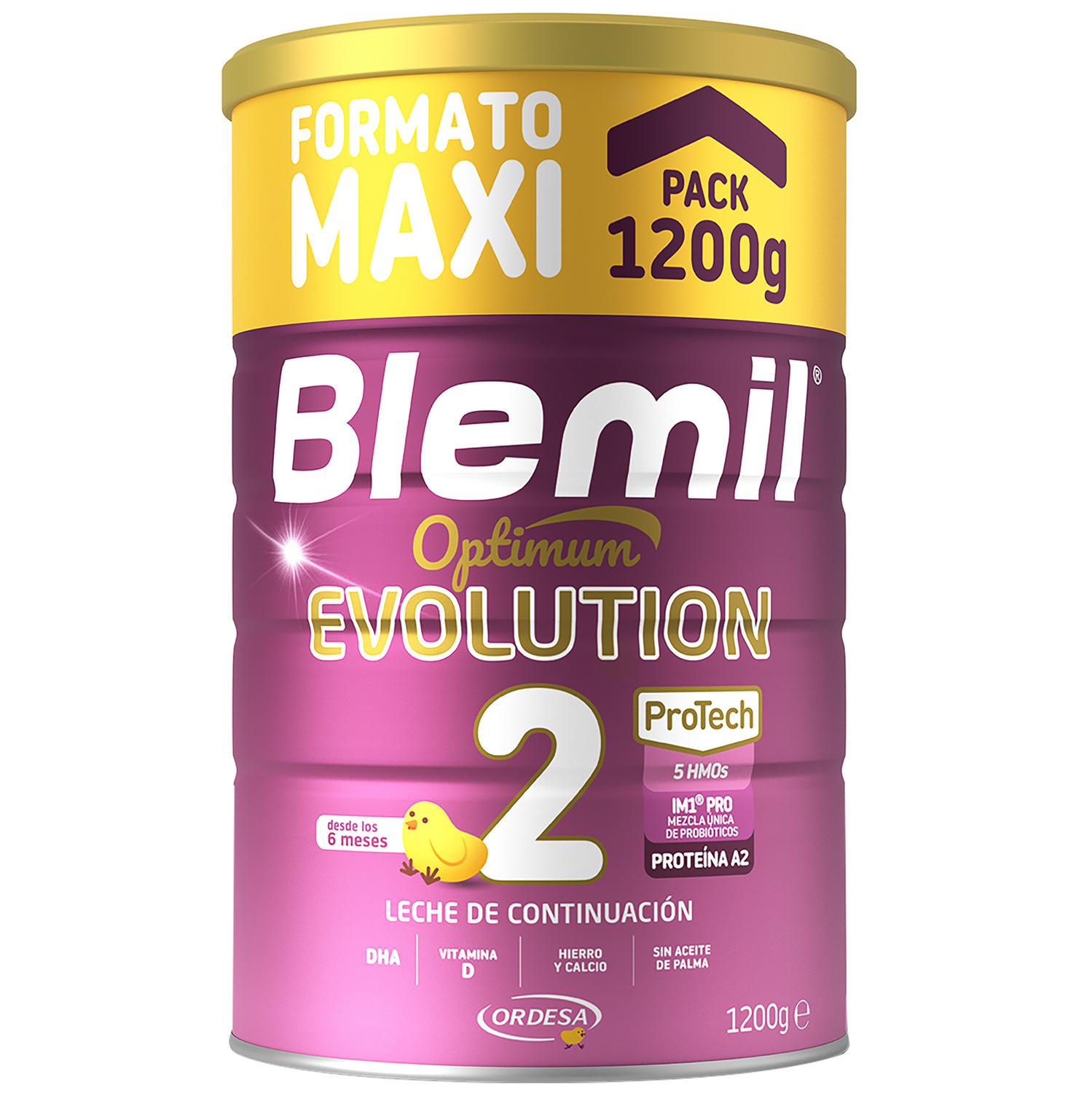 Leche infantil de continuación desde 6 meses en polvo Evolution2 Blemil Optimum lata de 1200 g.
