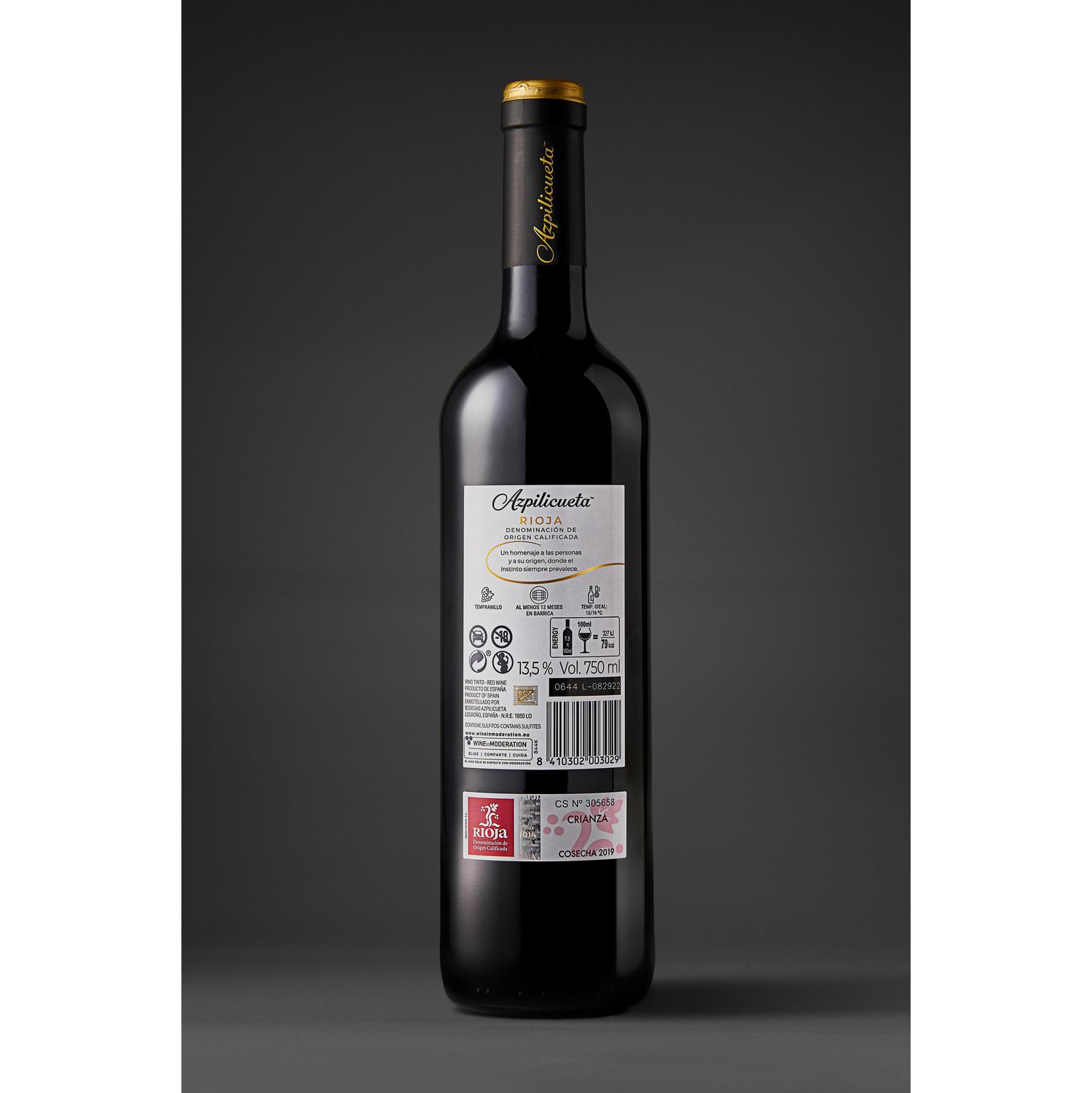 Vino tinto crianza Azpilicueta D.O.Ca. Rioja 75 cl.