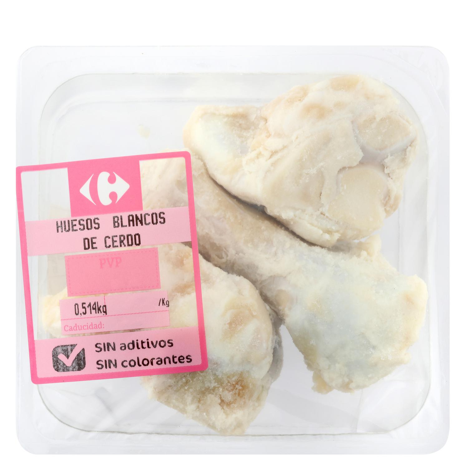 Huesos blancos de cerdo Carrefour 500 g aprox