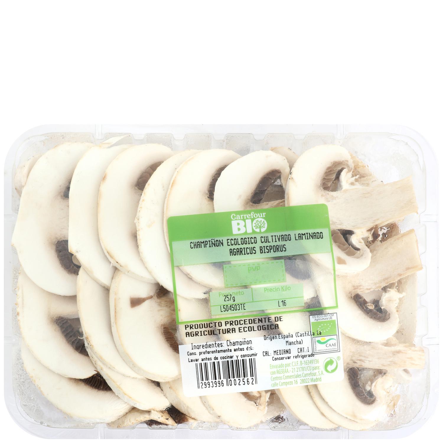 Champiñon laminado Carrefour Bio 300 g aprox