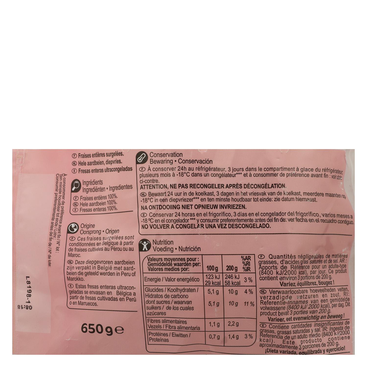 Fresas Carrefour Classic 650 g.