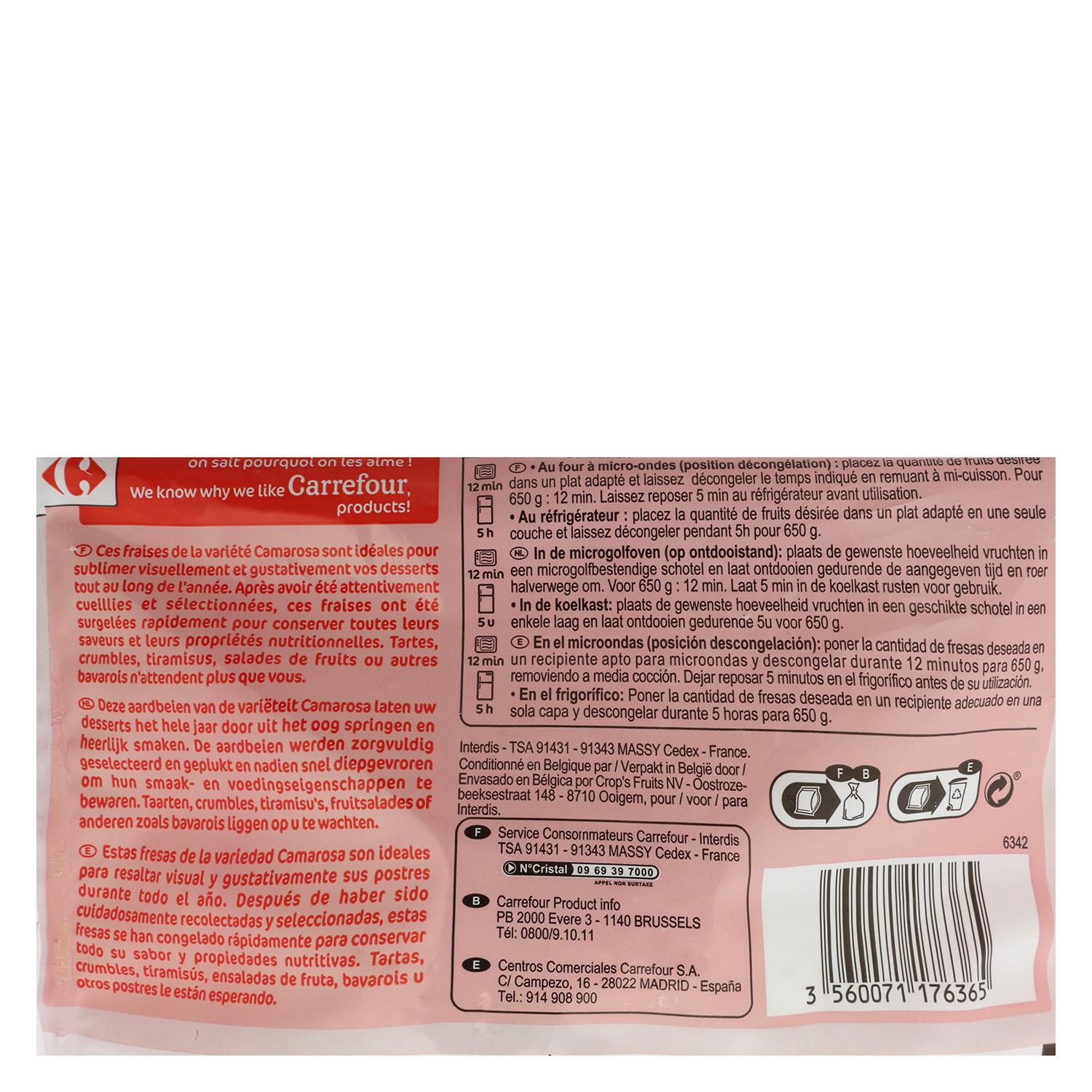 Fresas Carrefour Classic 650 g.