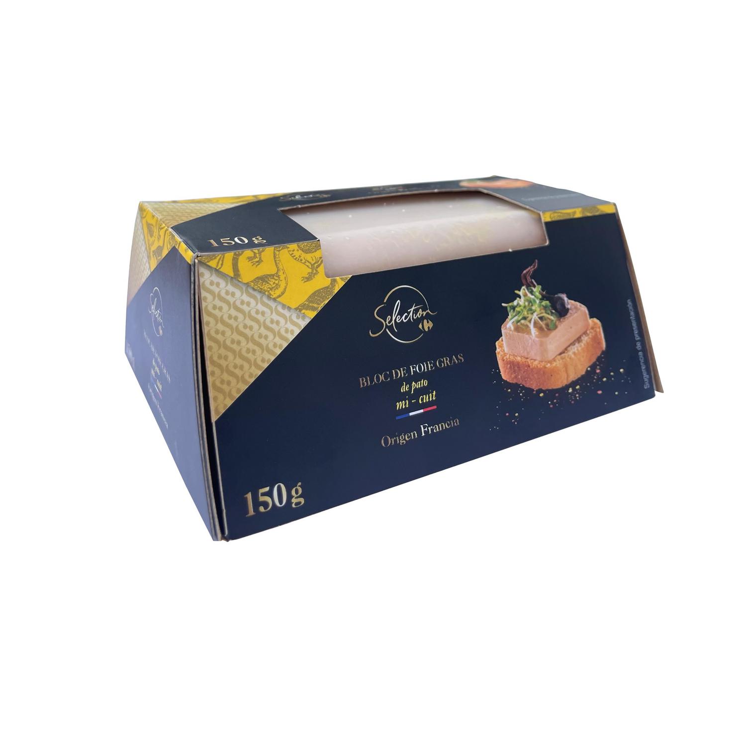 Bloc de foie gras de pato mi-cuit Carrefour Selección 150 g