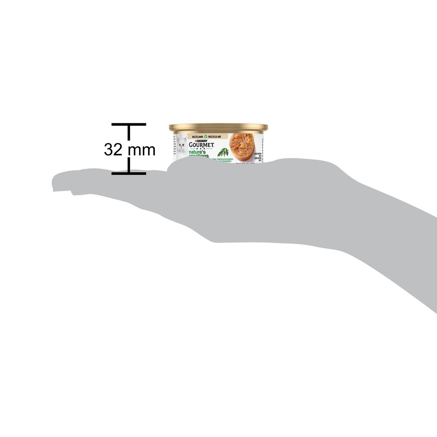 Comida húmeda en gelatina de atún y gambas para gatos Purina Gourmet Nature's Creations 70 g.