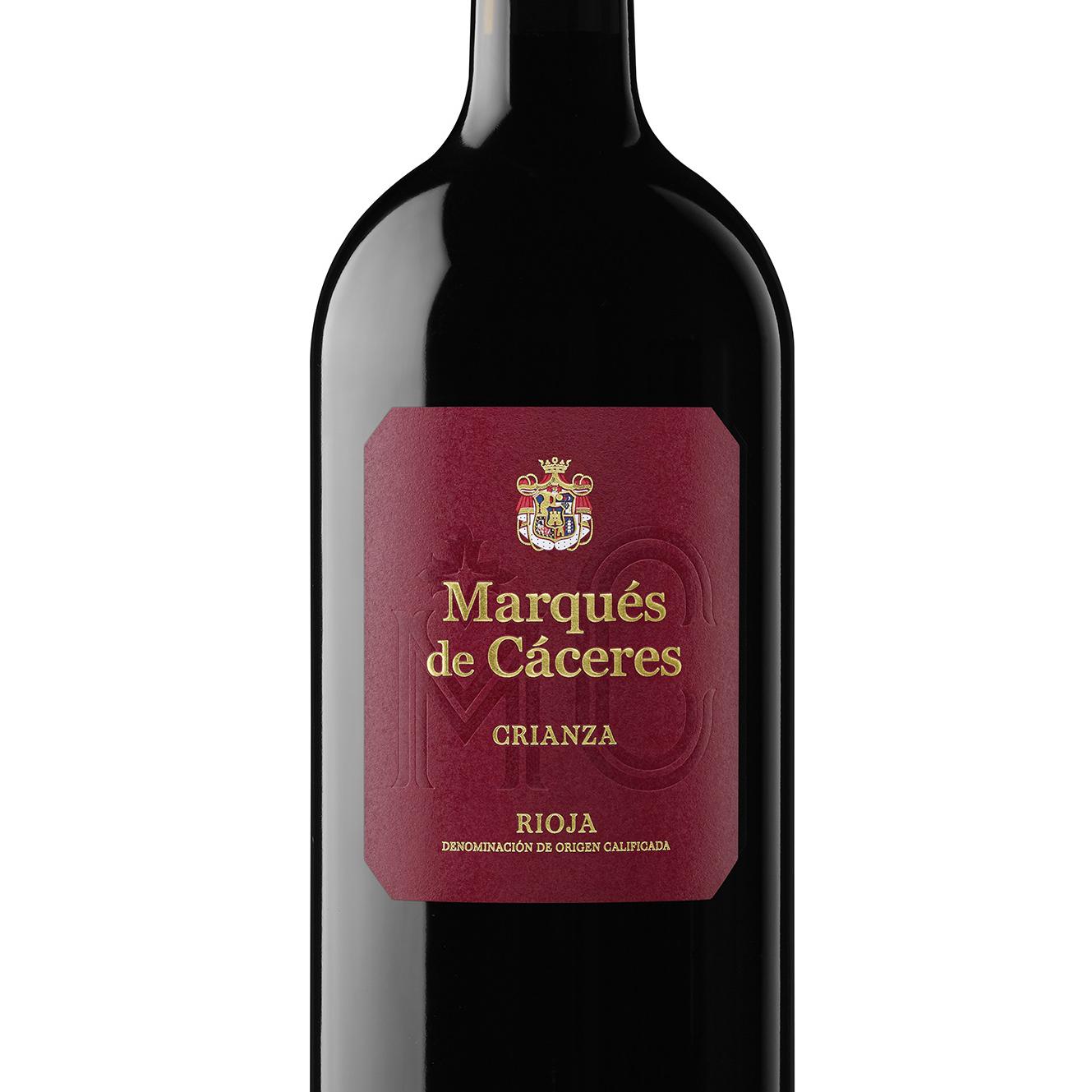 Vino tinto crianza tempranillo magnum Marqués de Cáceres D.O. Rioja 1,5 l.