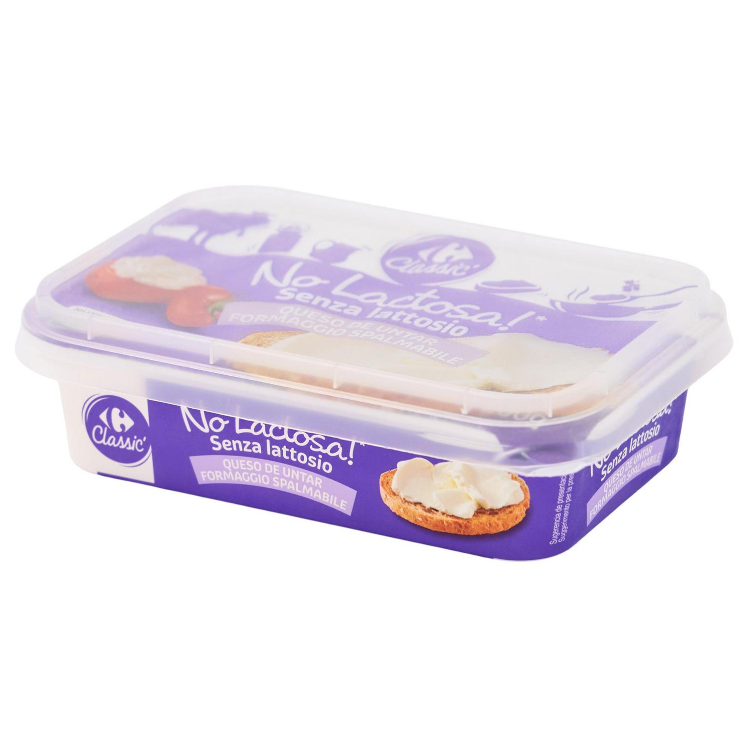 Queso para untar sin lactosa Carrefour No Lactosa 200 g.