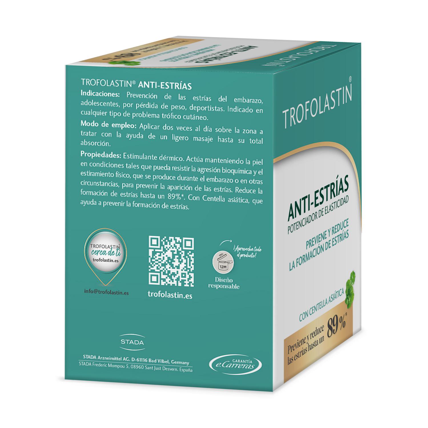 Crema anti-estrías Trofolastin 400 ml.