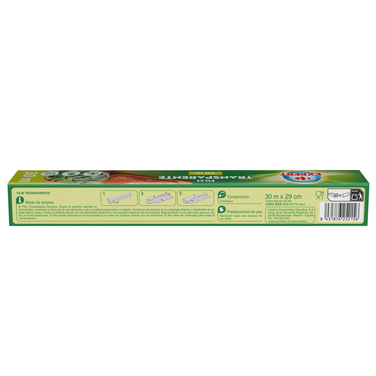 Film transparente Carrefour Expert 30 metros.
