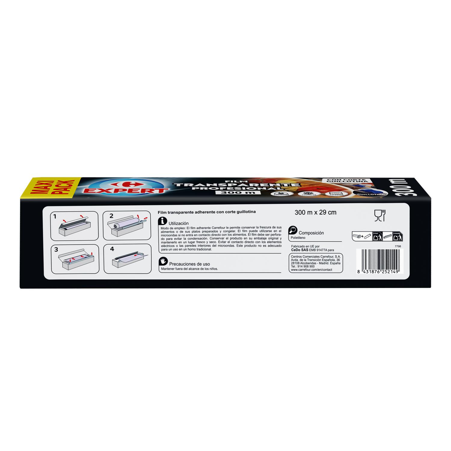 Film transparente profesional Carrefour Expert 300 metros.