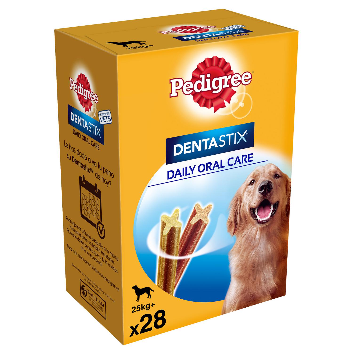 Snacks dental para perros grandes Pedigree Daily Oral Care Dentastix pack de 28 unidades