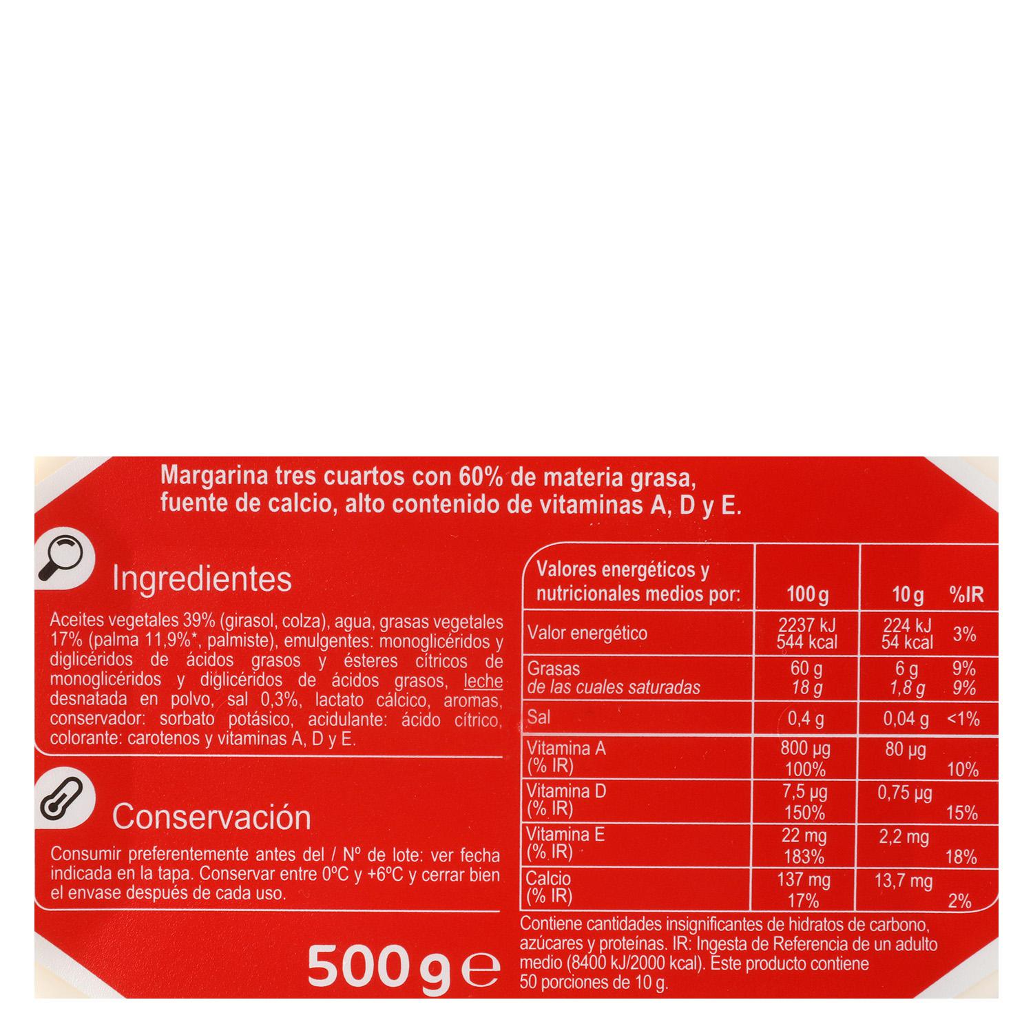 Margarina Carrefour 500 g.