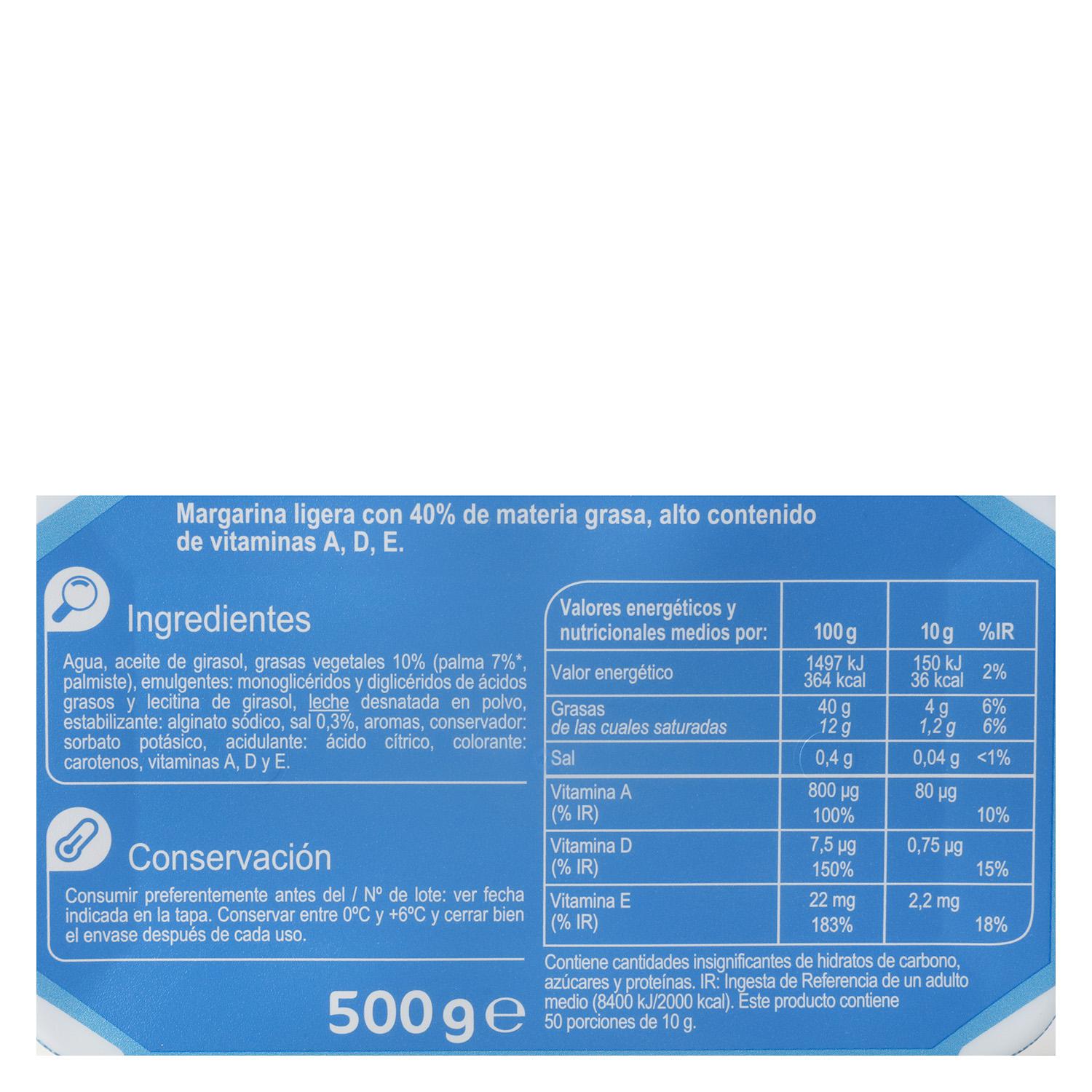 Margarina ligera Carrefour 500 g.