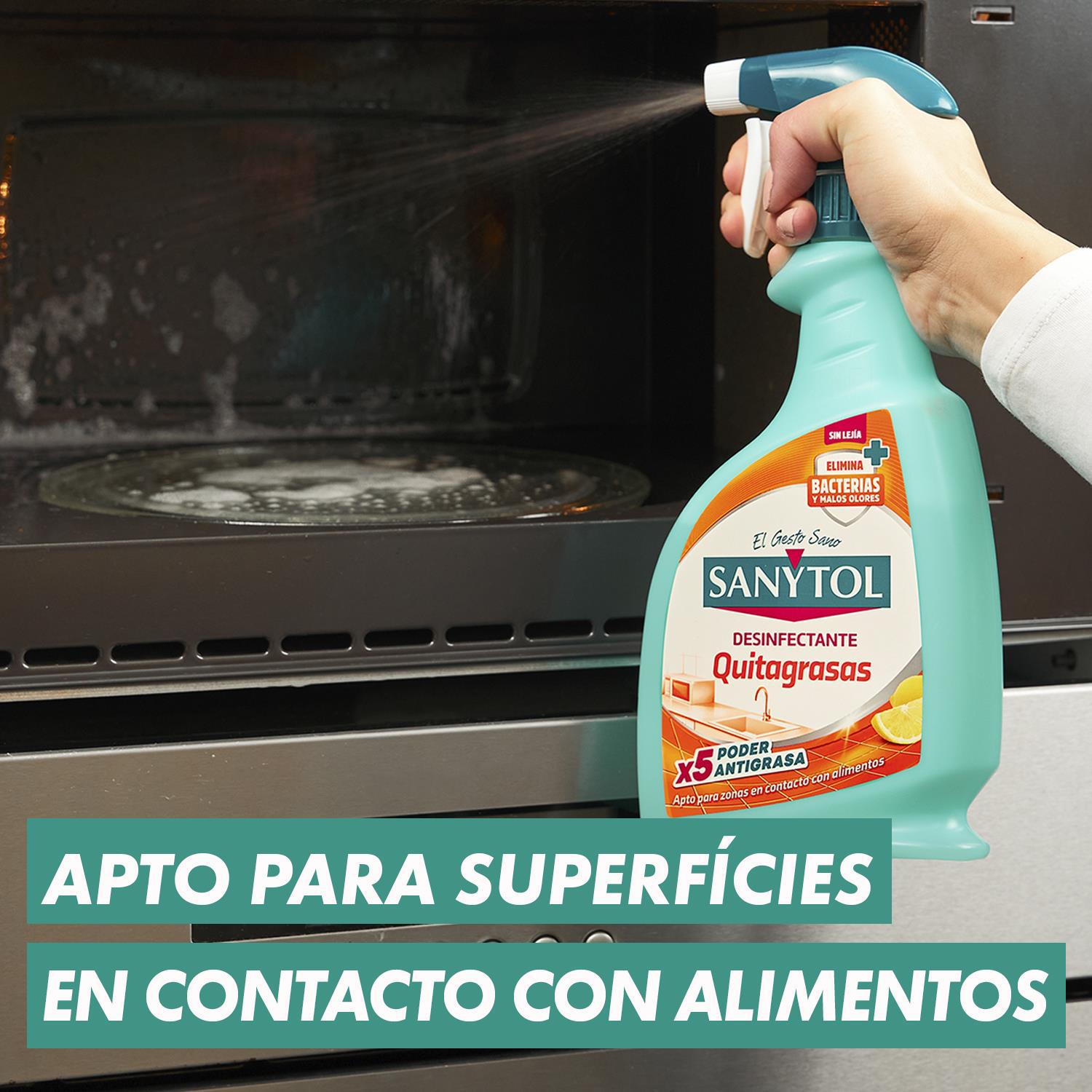 Limpiador desinfectante quitagrasas Sanytol 750 ml.