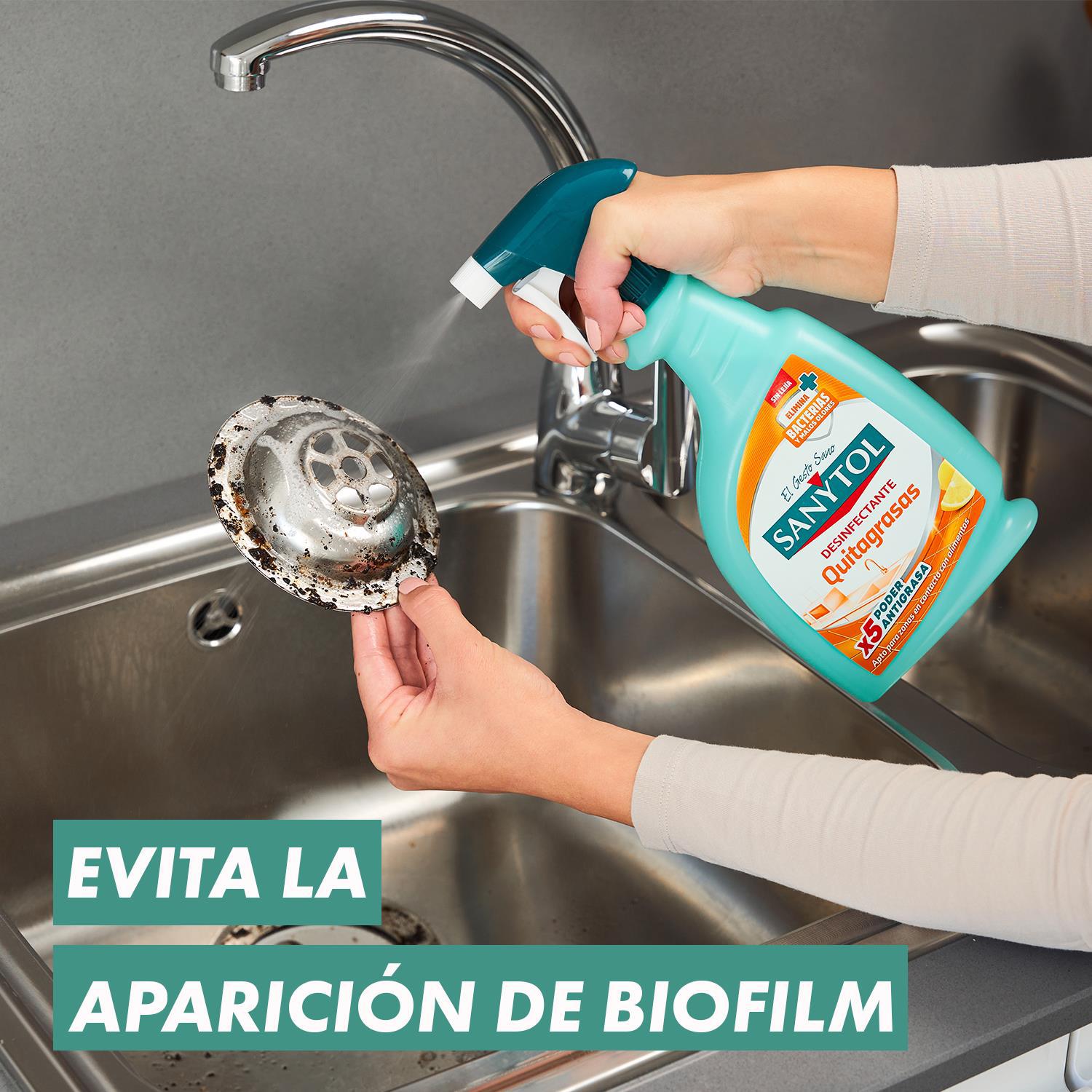 Limpiador desinfectante quitagrasas Sanytol 750 ml.