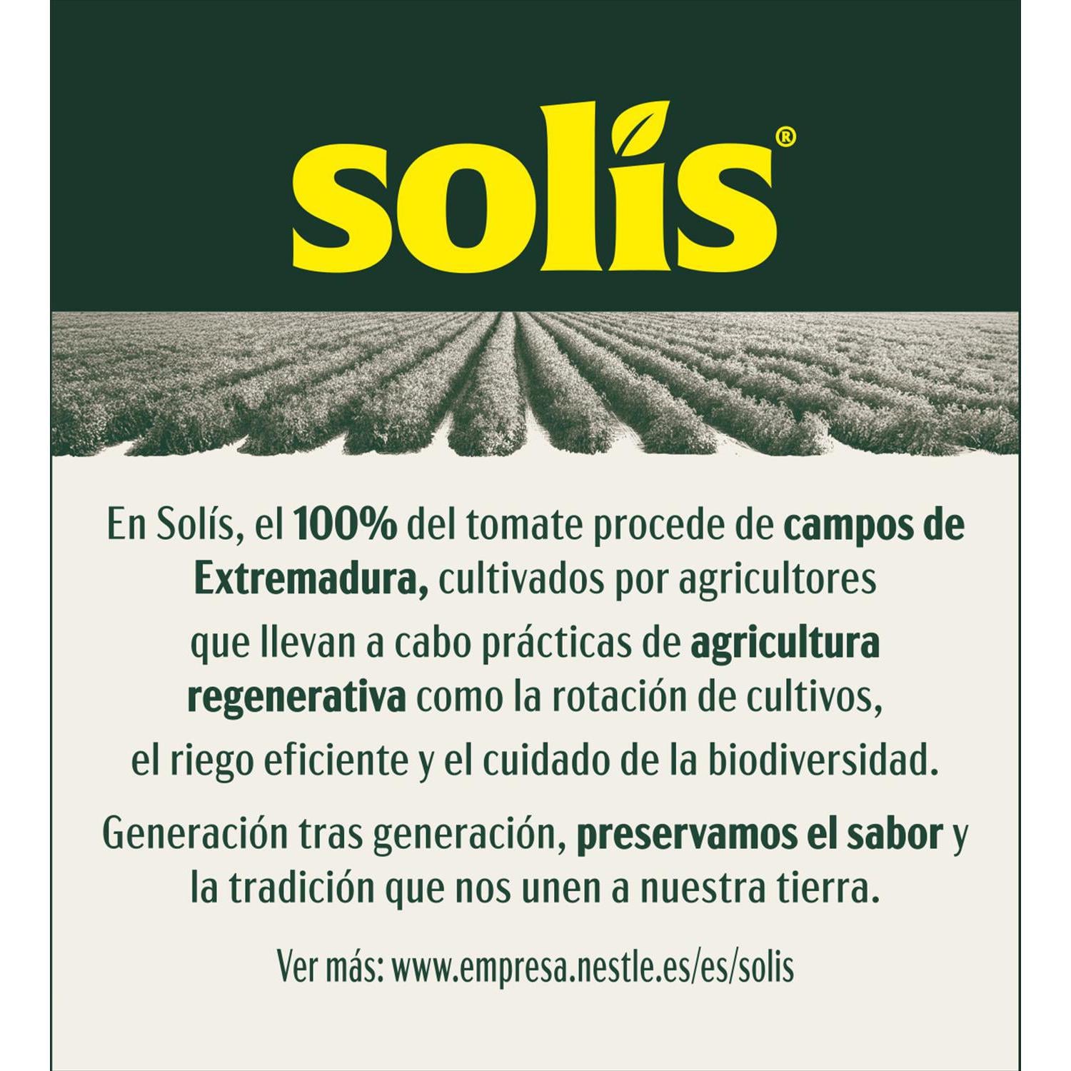 Tomate frito Solís sin gluten pack 2 tarros de 460 g.