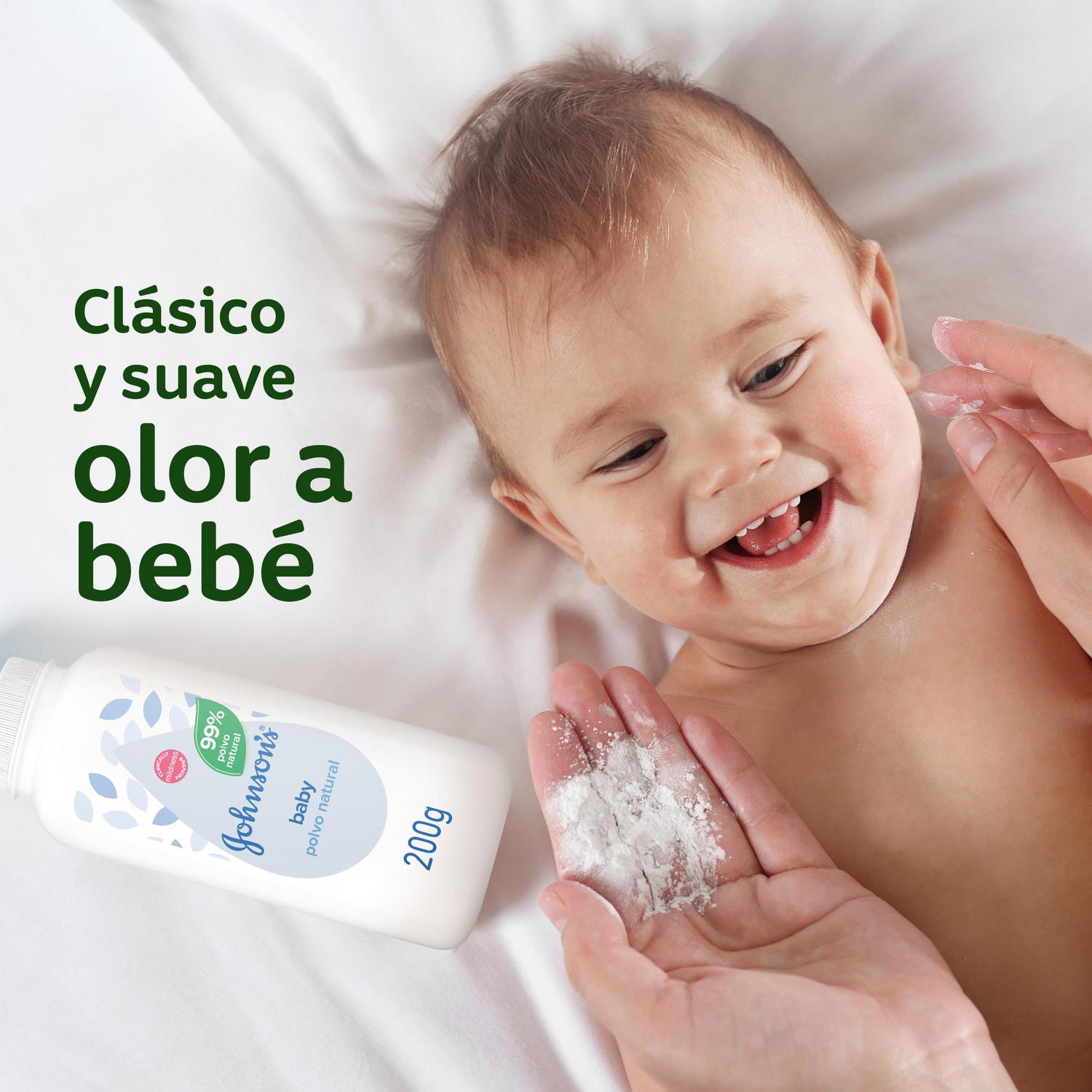 Polvos de talco suave bebé piel sensible natural hipoalergénico Johnson's Baby 200 g.