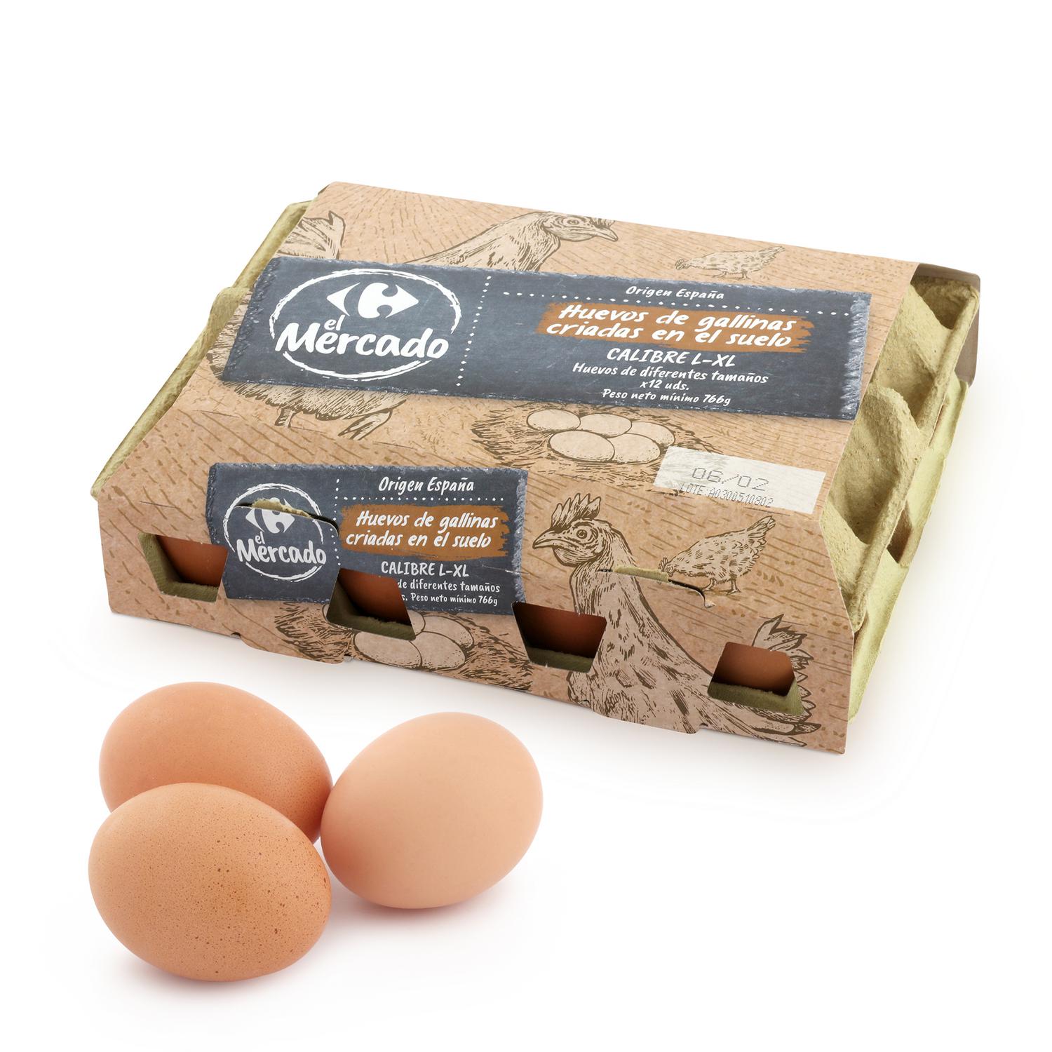 Huevos Frescos Carrefour El Mercado 12 ud.