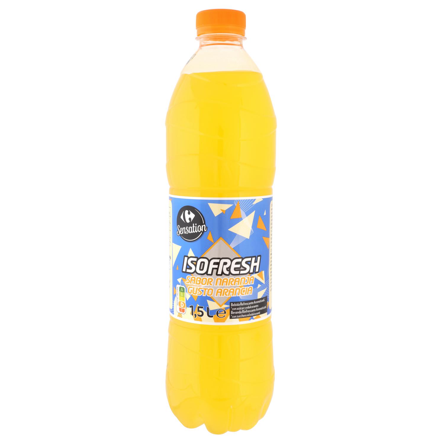 Carrefour Sensation Isofresh bebida isotónica sabor naranja botella 1,5 l.