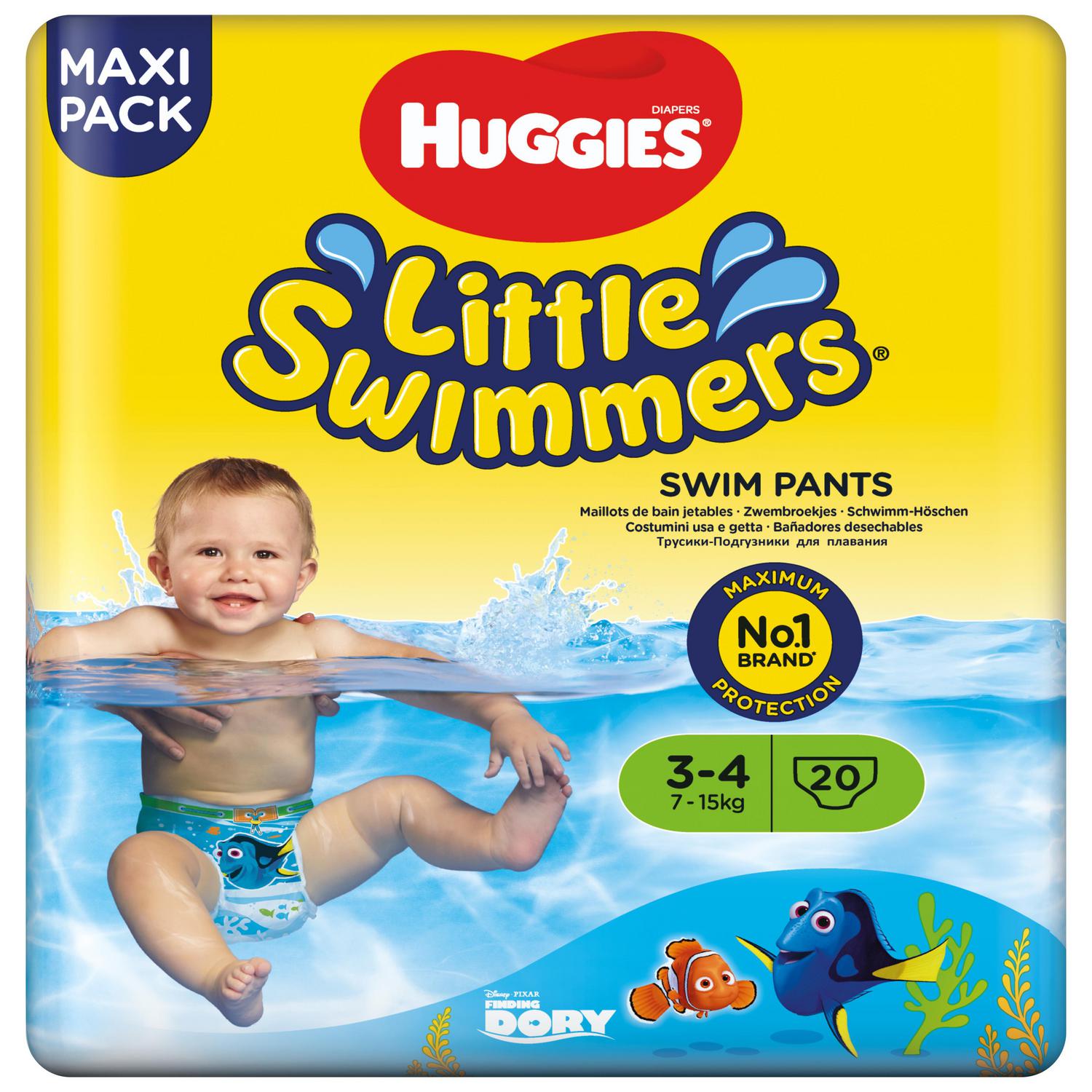 Bañador pañal desechable Huggies Little Swimmers T3-4 (7 kg-15 kg) 20 ud.