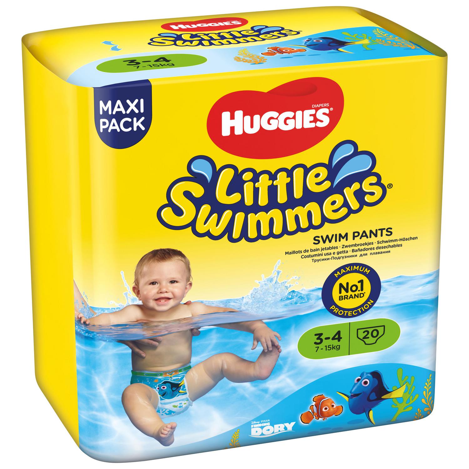 Bañador pañal desechable Huggies Little Swimmers T3-4 (7 kg-15 kg) 20 ud.