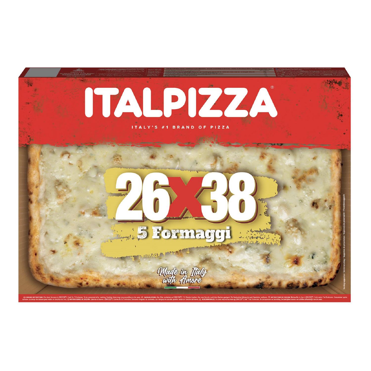 Pizza 26x38 formaggi Italpizza 520 g.