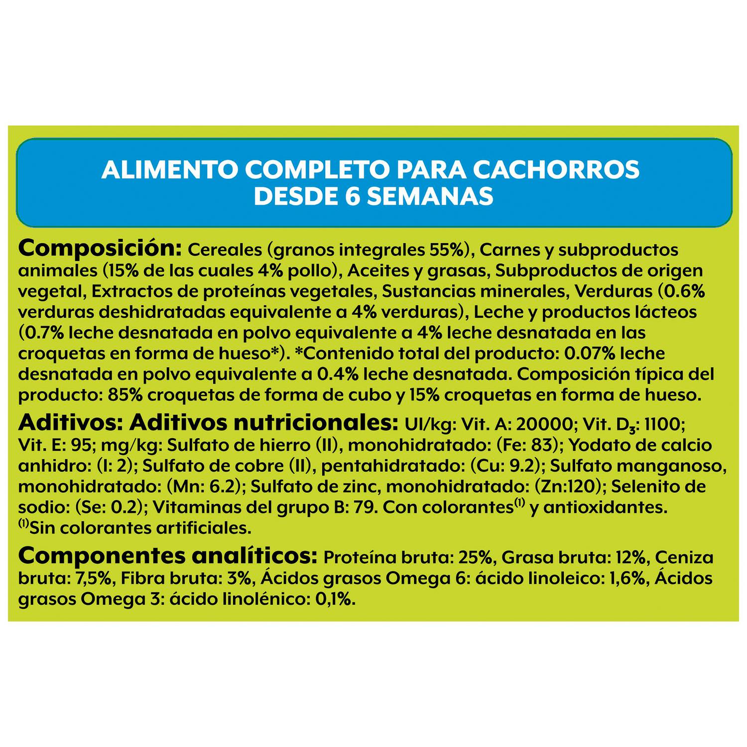 Pienso de pollo para perro junior Purina Friskies 3 kg.