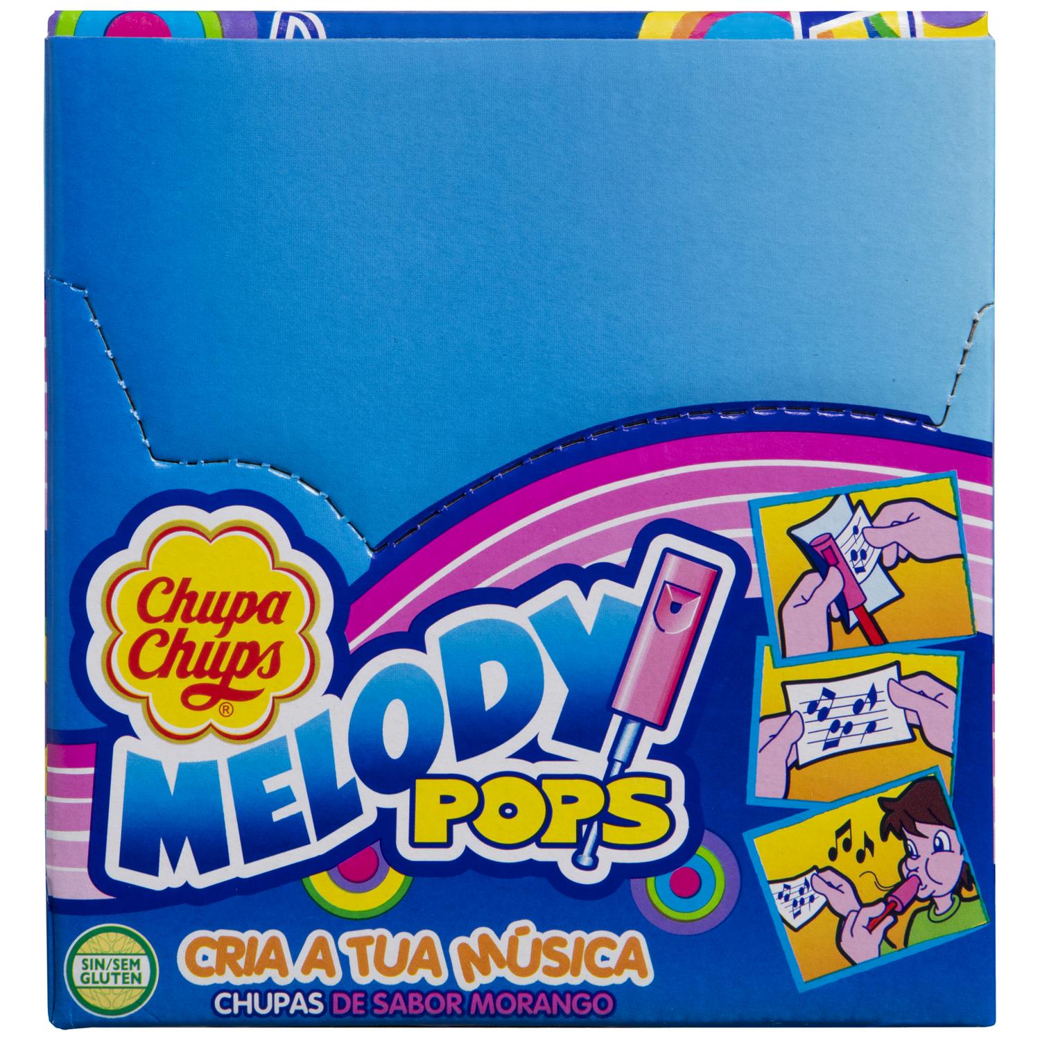 Caramelo con palo sabor fresa Melody Pops Chupa Chups 15 g.