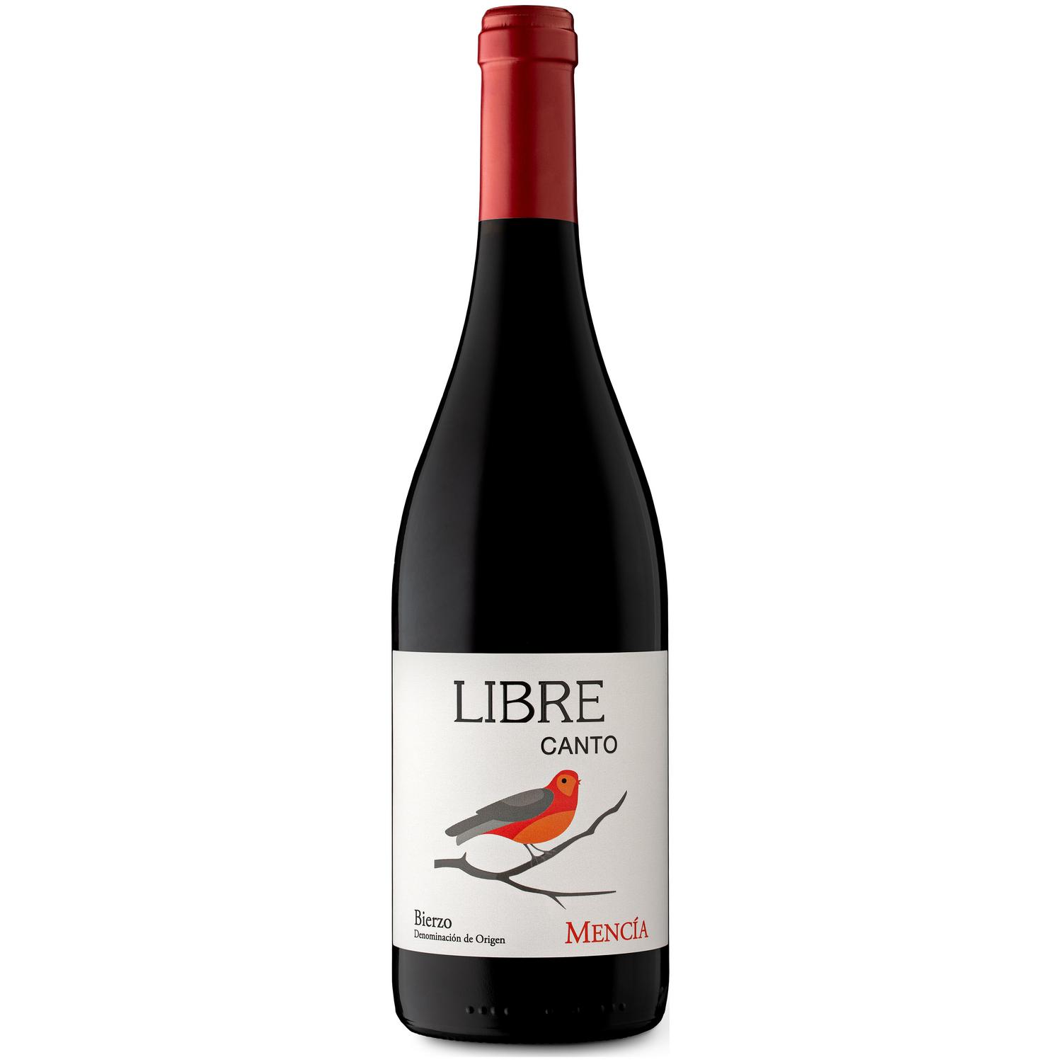 Vino tinto mencía Libre Canto D.O. Bierzo 75 cl.