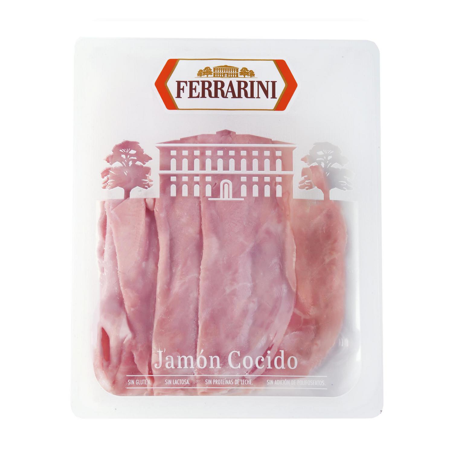 Jamón cocido extra en lonchas Ferrarini sin gluten y sin lactosa 100 g