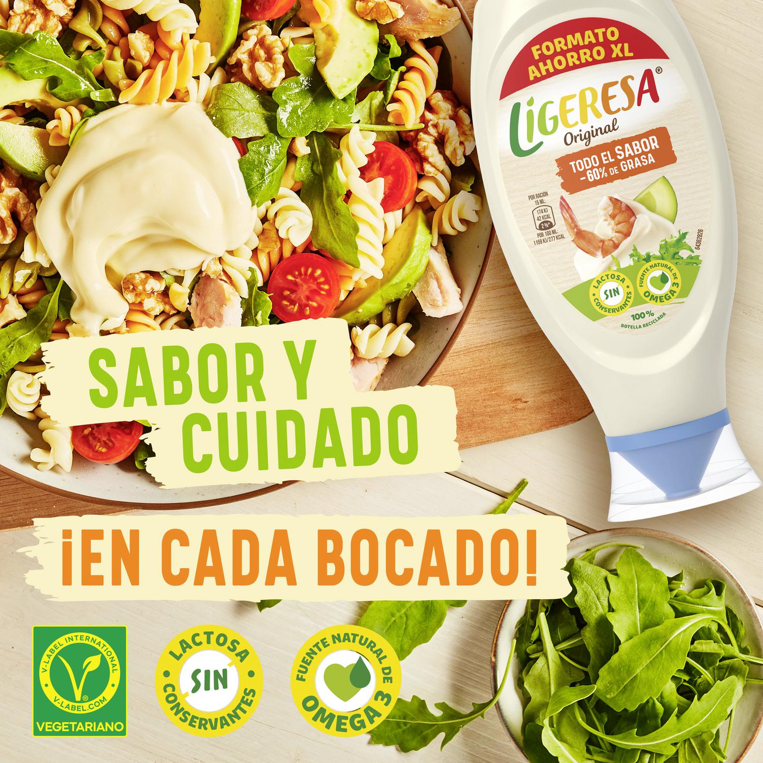 Salsa Ligeresa sin lactosa envase 580 ml.