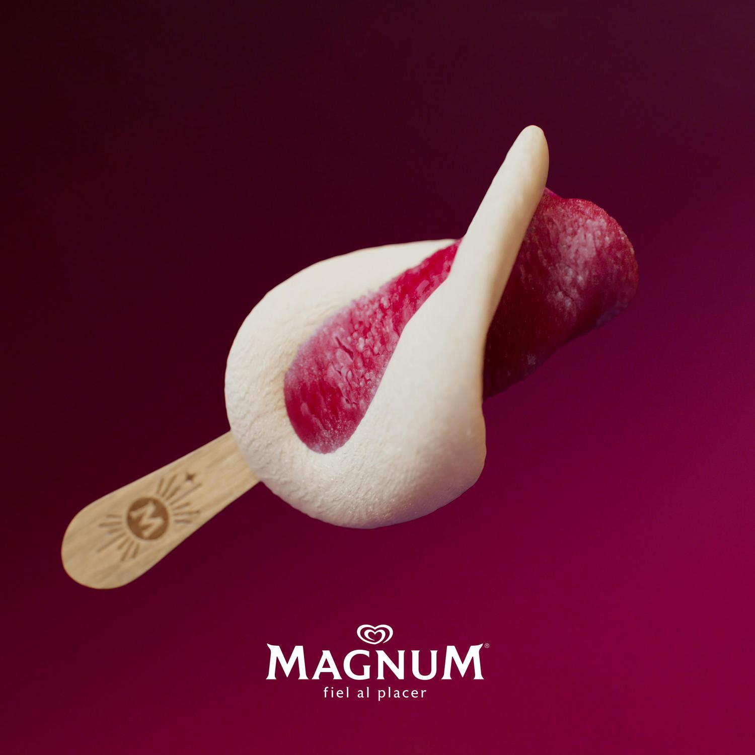 Mini bombón helado sabor pink lemonade Euphoria Magnun 6 ud.