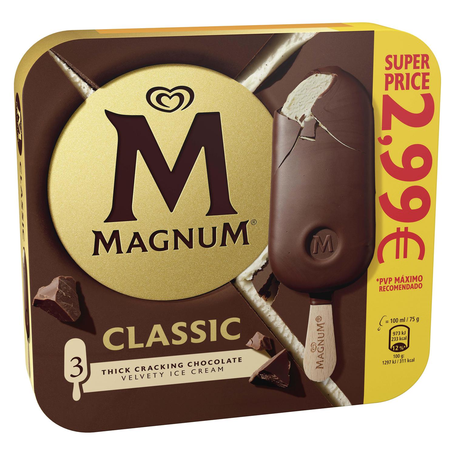 Bombón Helado Magnum Classic 3 ud.