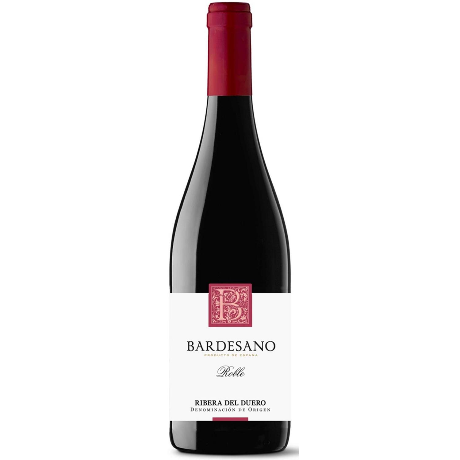 Vino tinto roble tempranillo Bardesano D.O. Ribera del Duero 75 cl.