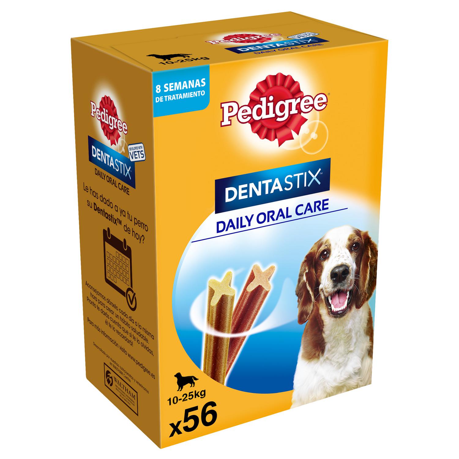 Snacks dental para perros medianos Pedigree daily Oral Care Dentastix pack de 56 unidades