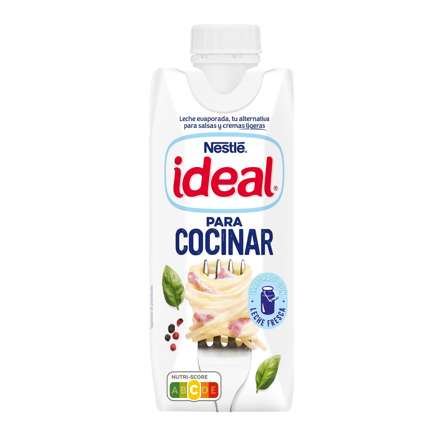 Leche evaporada 4% materia grasa Ideal Nestlé 525 g.