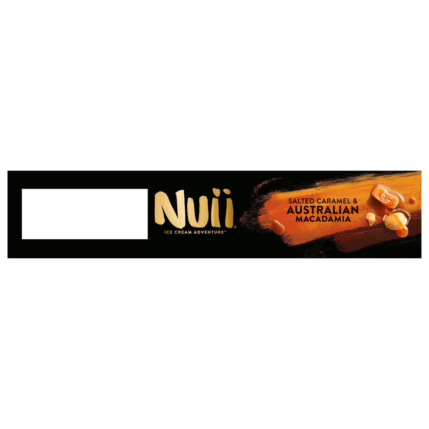 Helado Bombón de caramelo y nueces de Macadamia Australianas Nuii sin gluten 4 ud.